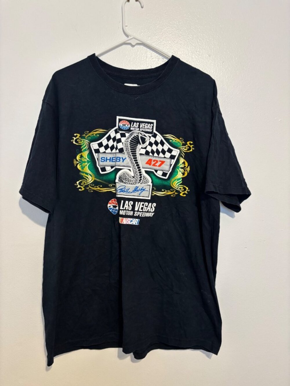 Vintage Y2K 2009 NASCAR Shelby 427 Las Vegas Motor Speedway T-Shirt XL